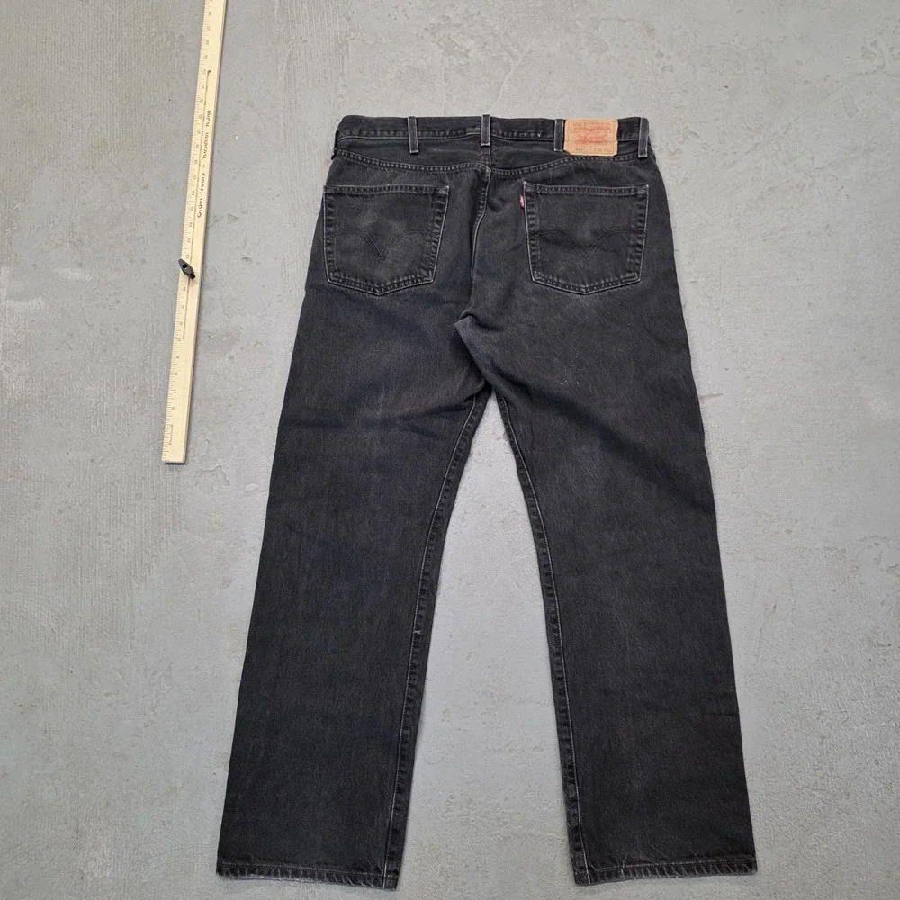 Levi's 501 XX Jeans Mens 38x31 Black Straight Fit Button Fly 00501-0660 Vintage